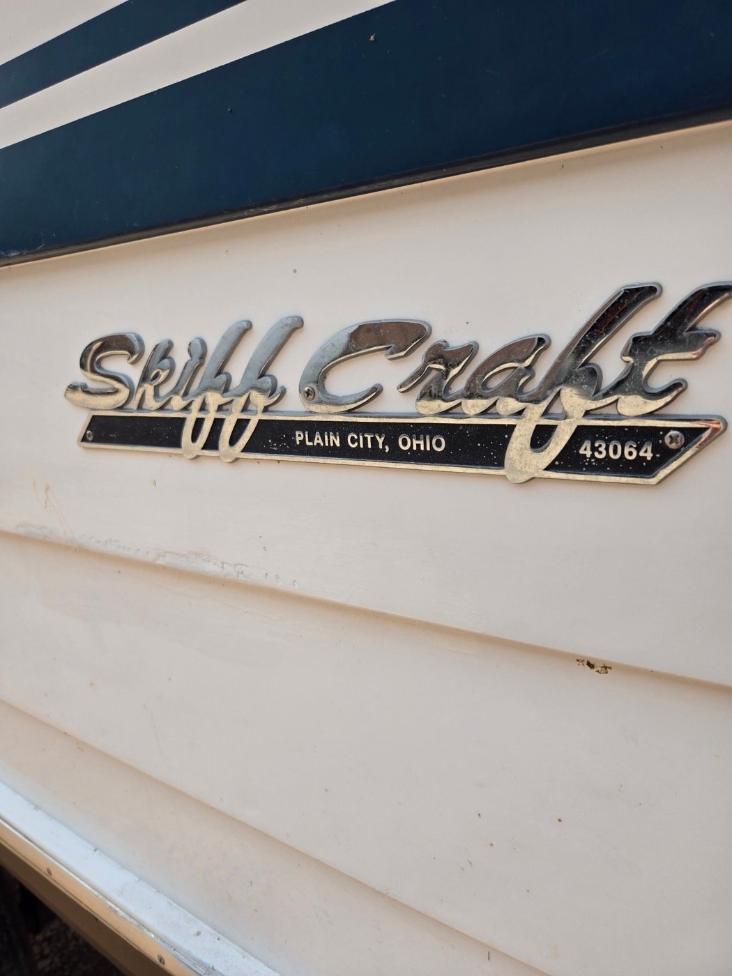 Chrome Skiff Craft badge — Plain City, Ohio 43064.